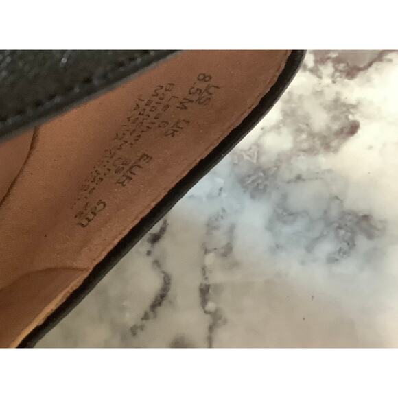 Naturalizer Women's 8.5M Black Leather Jayla Pump Block Heels Square Toe LB7-13 - Picture 7 of 10